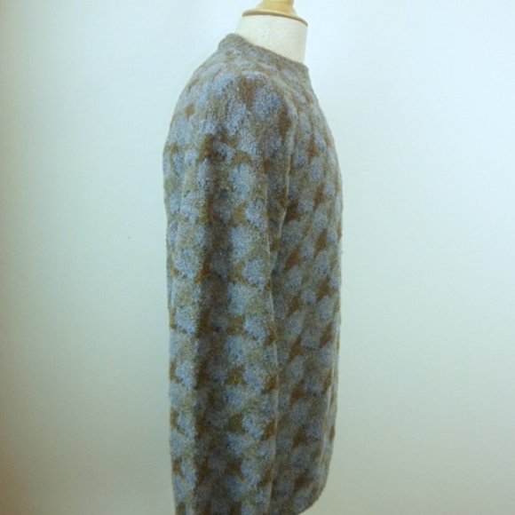 Jhane Barnes Italy houndstooth wool sweater M vintage - Picture 3 of 5